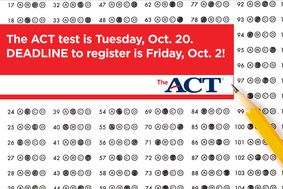Register for free ACT by Oct. 2 » Arlington ISD