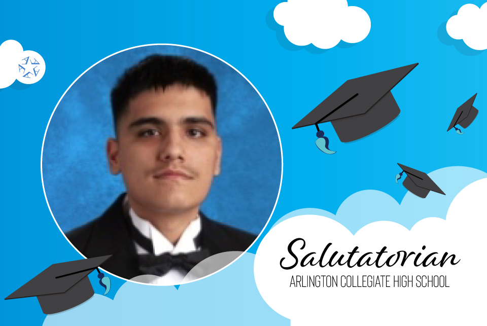 Arlington Collegiate salutatorian Kevin Baylon