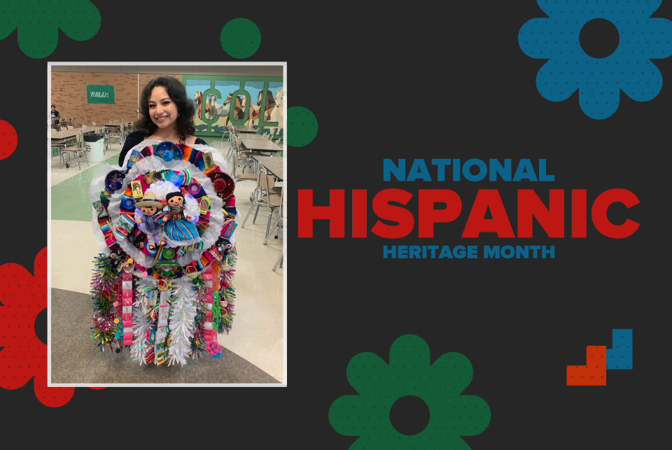 Arlington High School senior celebrates National Hispanic Heritage Month with a Mexican-themed mum