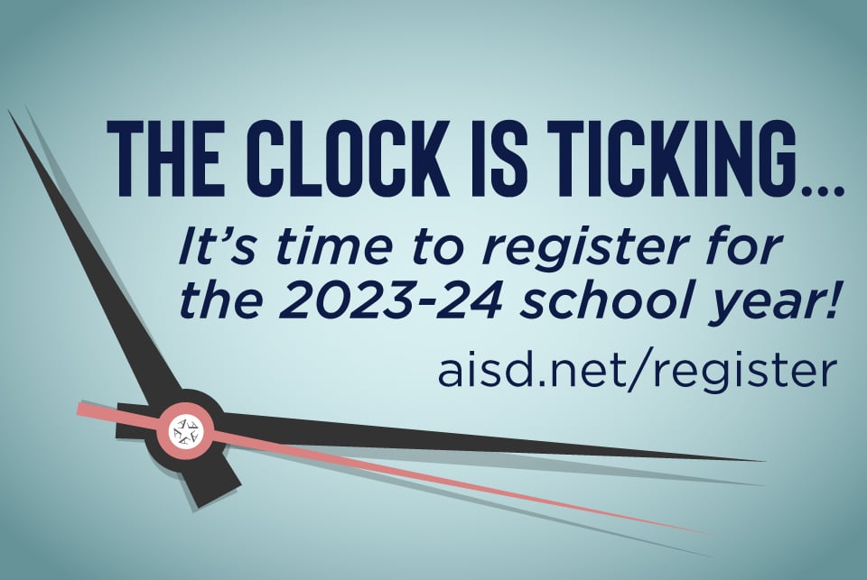 ready - register now and get ready for the first day of school. The clock is ticking.