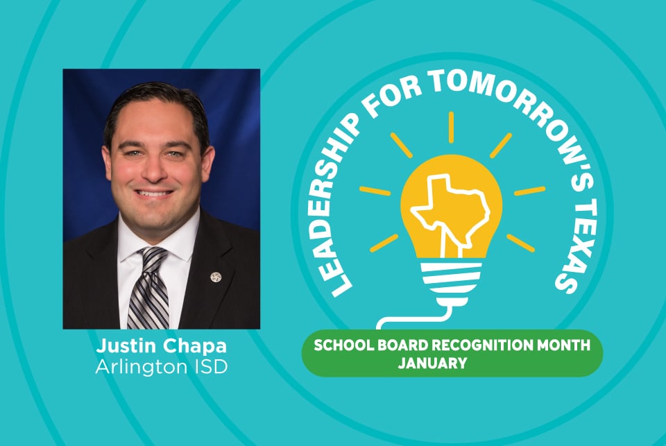 school board president Justin Chapa talks about leadership. January is school board appreciation month.