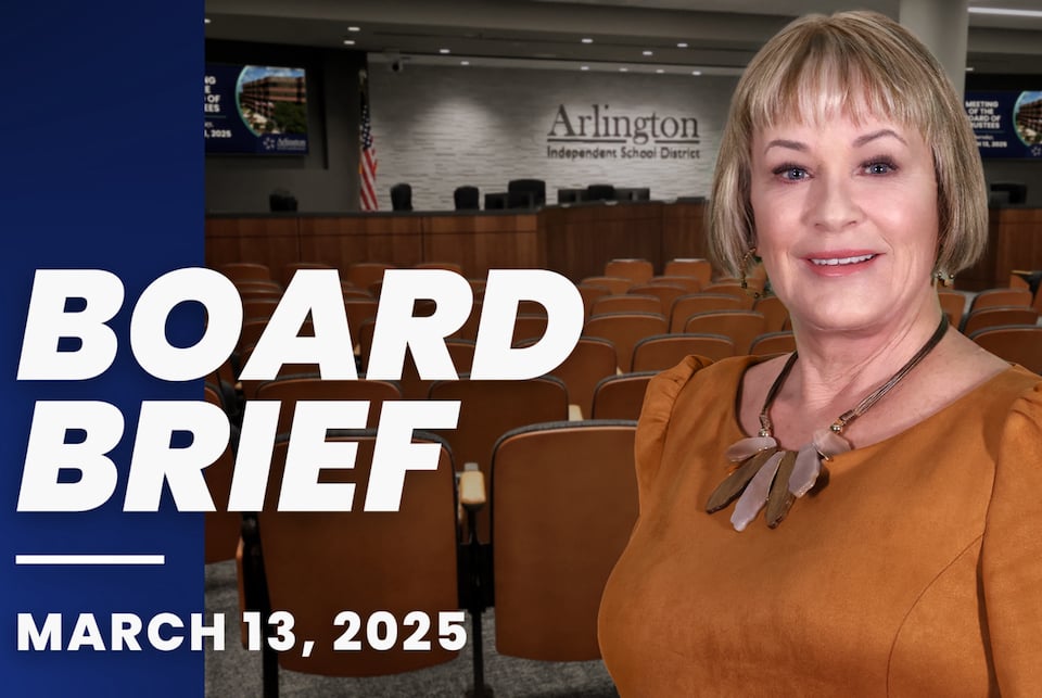 Board Brief from school board meeting on March 13
