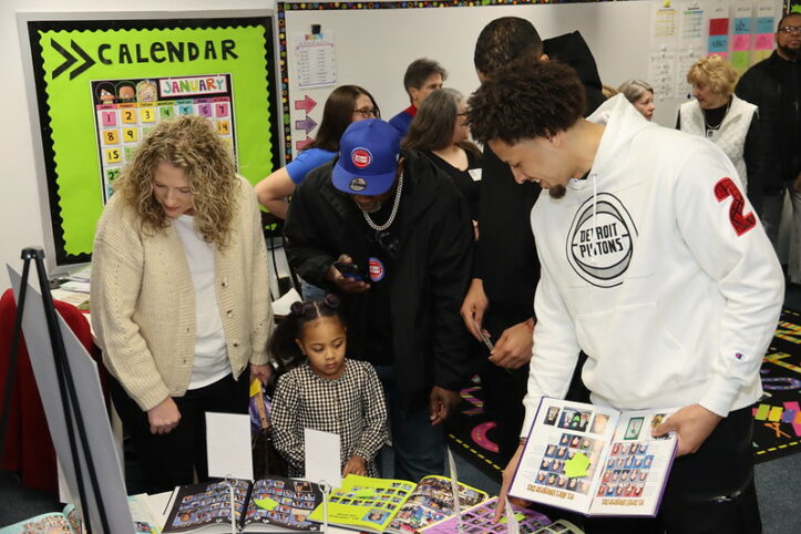 Cade Cunningham returns to Larson Elementary