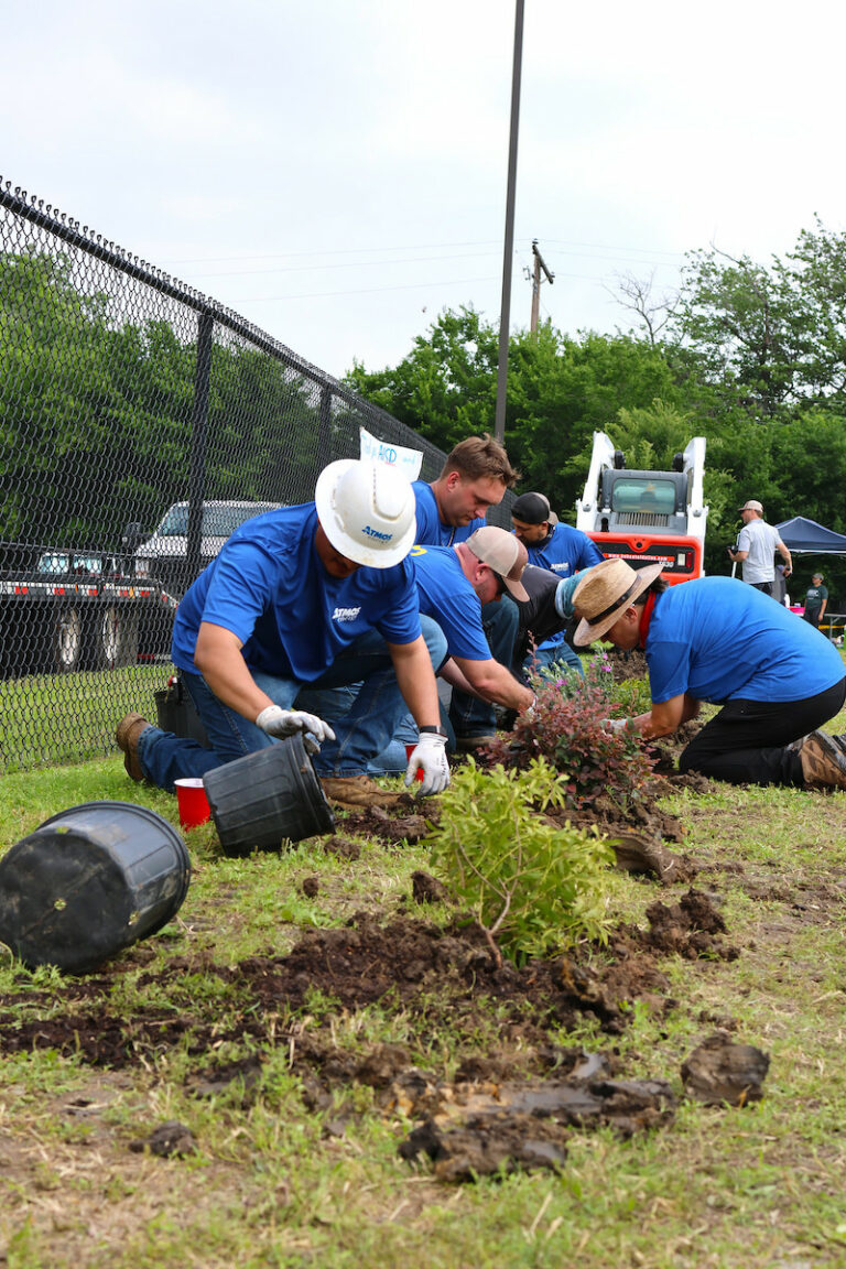 learning garden getting installed at Crow Leadership Academy