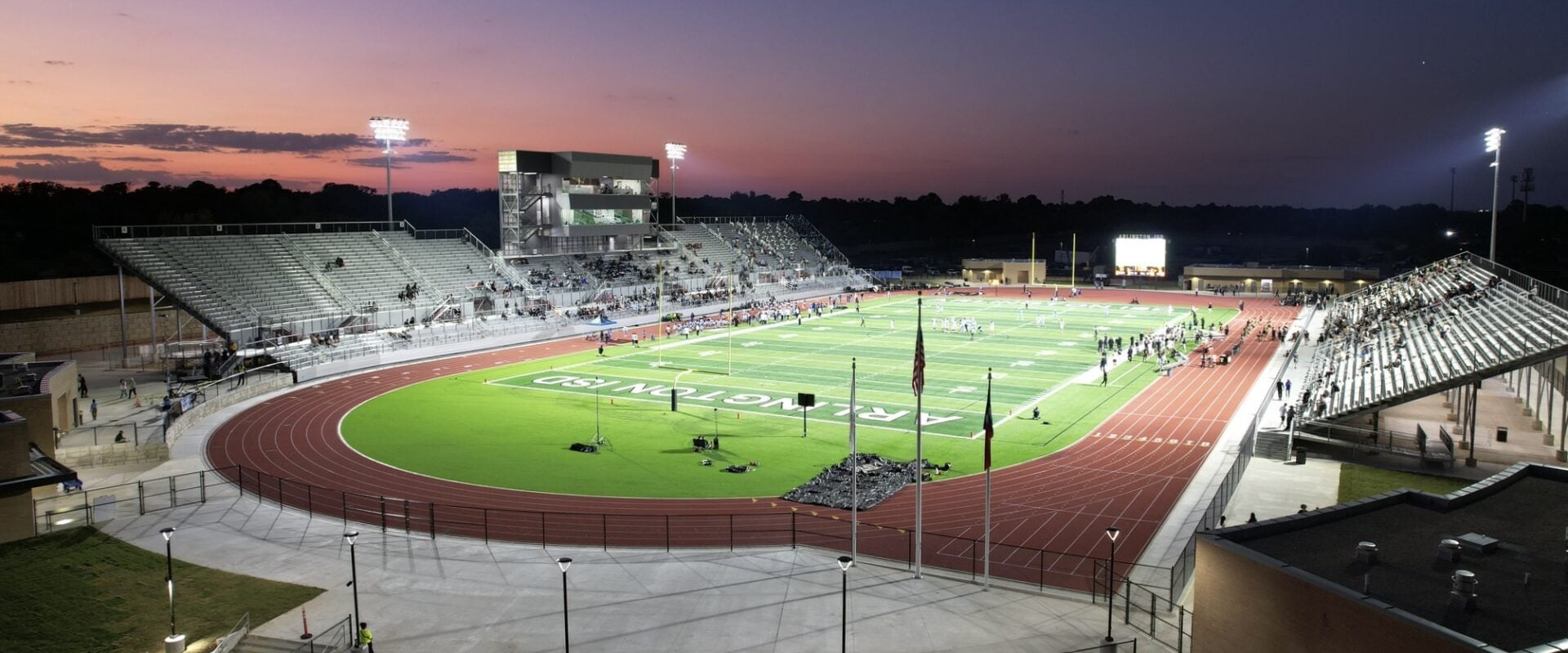 Glaspie Field at night