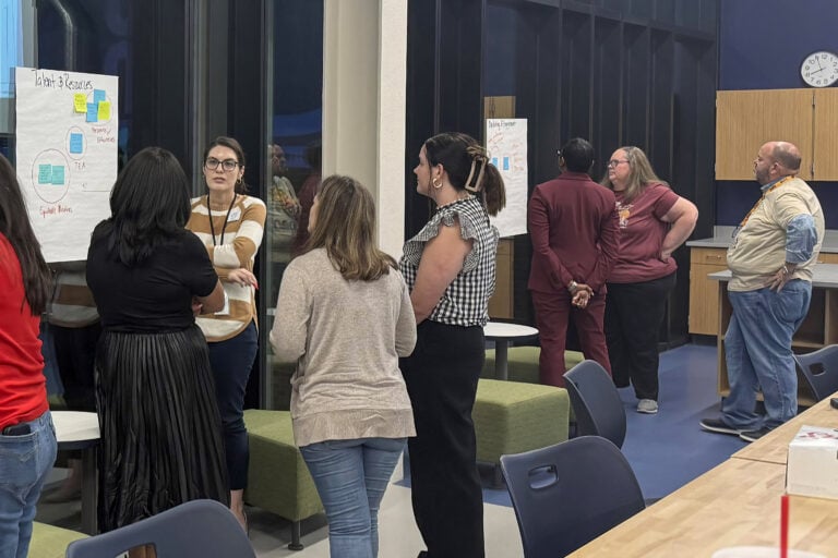 6th Grade Exploration Committee working in groups