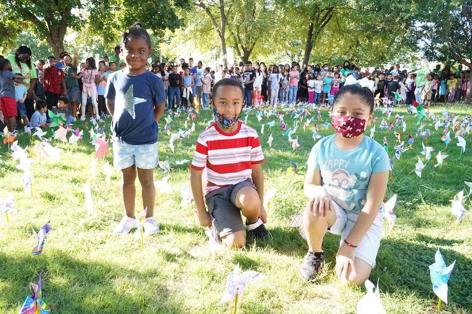 Pinwheels for Peace at Ashworth Elementary