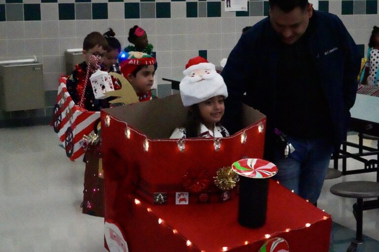 Polar Express parade at Ashworth Elementary