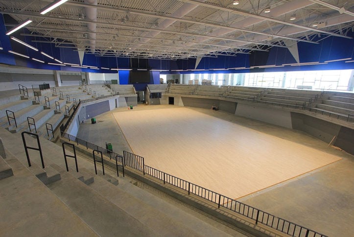 Arts & Athletics Complex July construction