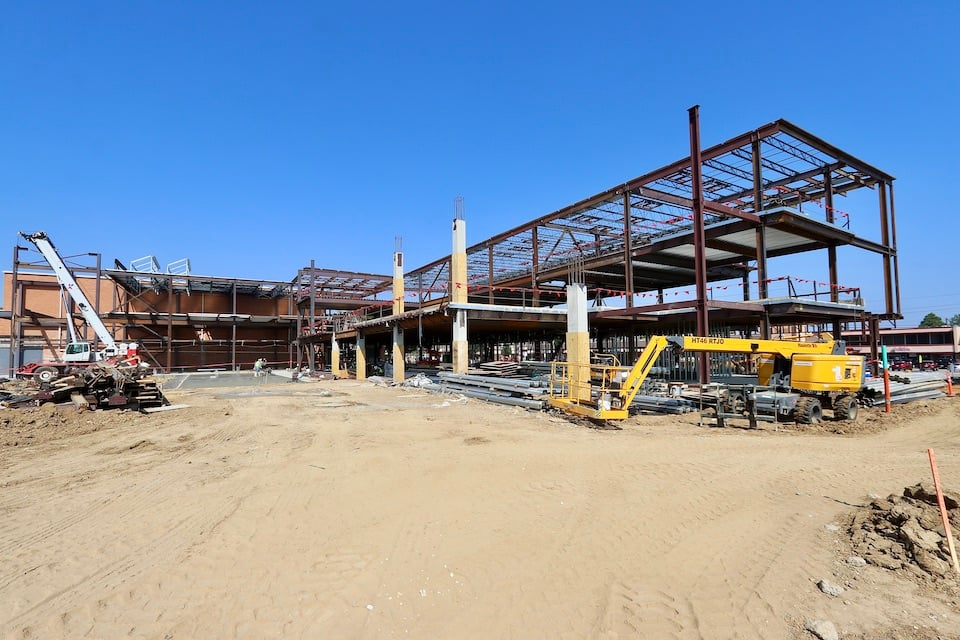 two - Arlington High School addition under construction