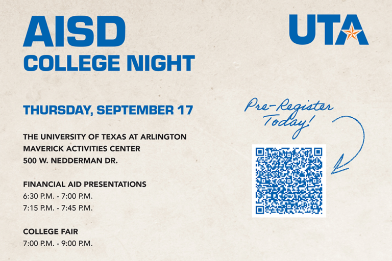 Arlington ISD College Night at UTA is Sept. 17