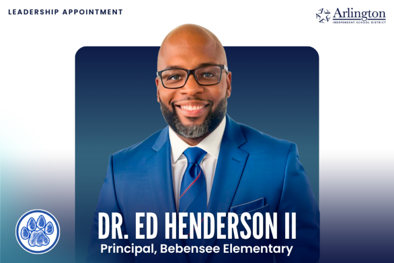 Dr. Ed Henderson II named the new principal at Bebensee Elementary
