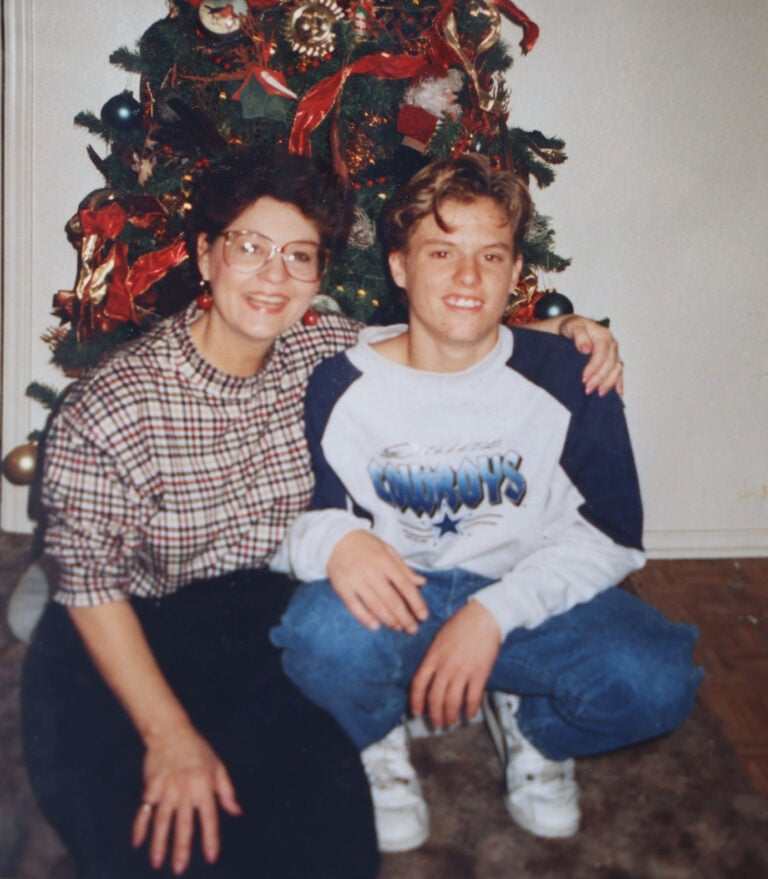 Patrick Carson and his seventh grade teacher, Ms. Cadden