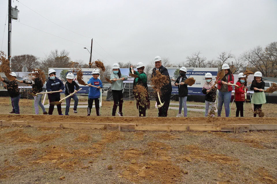 Berry students groundbreaking blog Berry Elementary groundbreaking