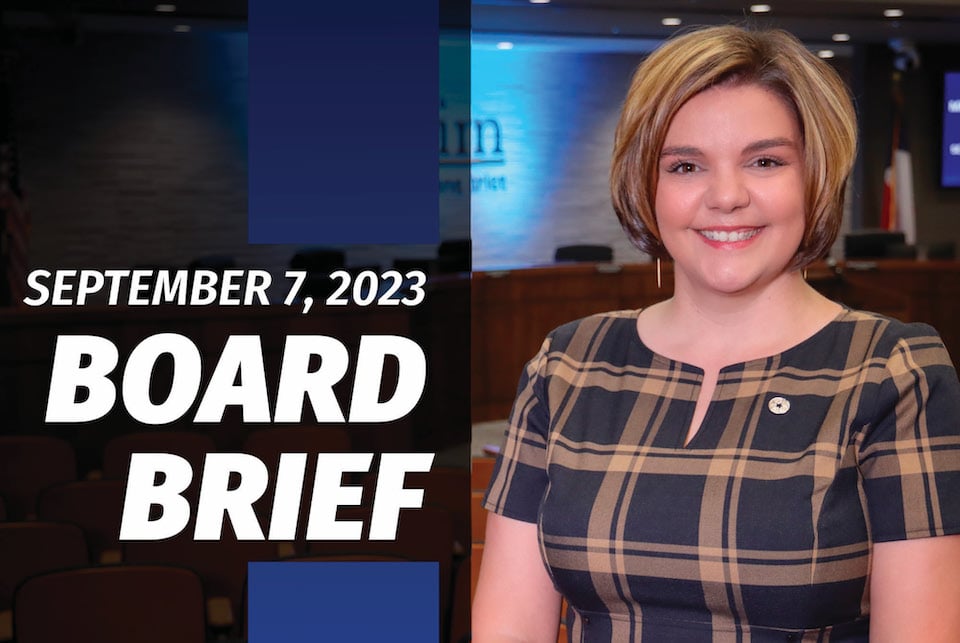 trustee meeting - Board Brief from Sept. 7