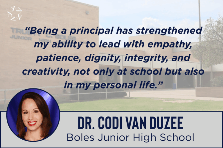 Boles JH Celebrate National Principals Month with Principal Dr. Codi Van Duzee