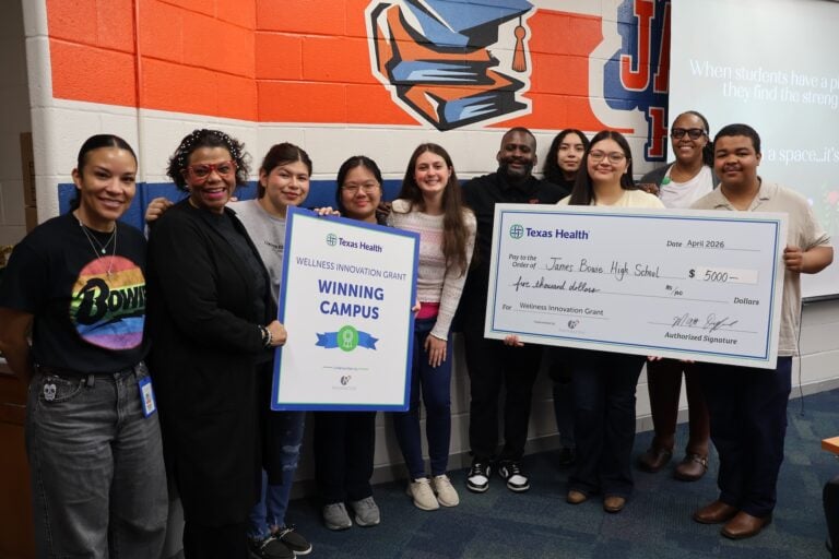 Bowie High School's team finds out they won.