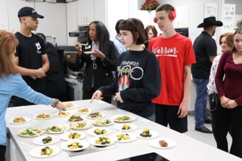 lunches - Martin student try new menu items developed by students and Aziz Kobty of Prince Lebanese Grill