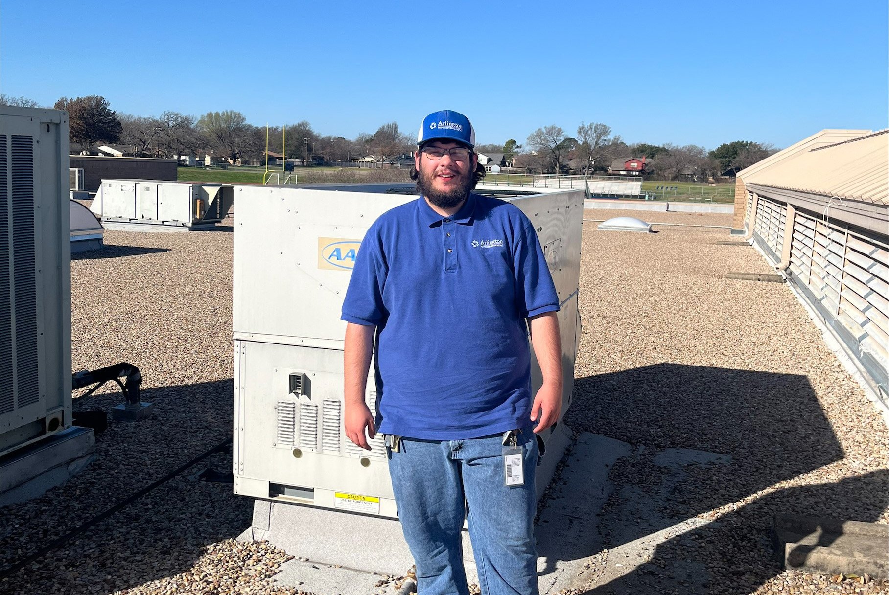 grad from CTE - Arlington ISD HVAC CTE grad works for the district