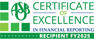 ASBO Certificate of Excellence in Financial Reporting FY2025