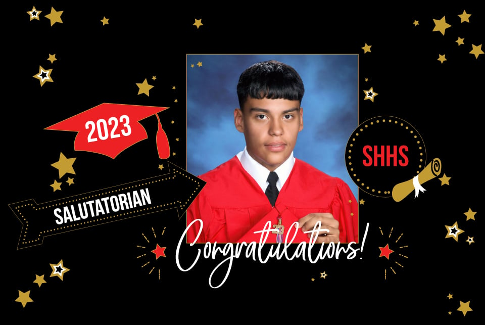 salutatorian - Sam Houston High School Eddy Trejo