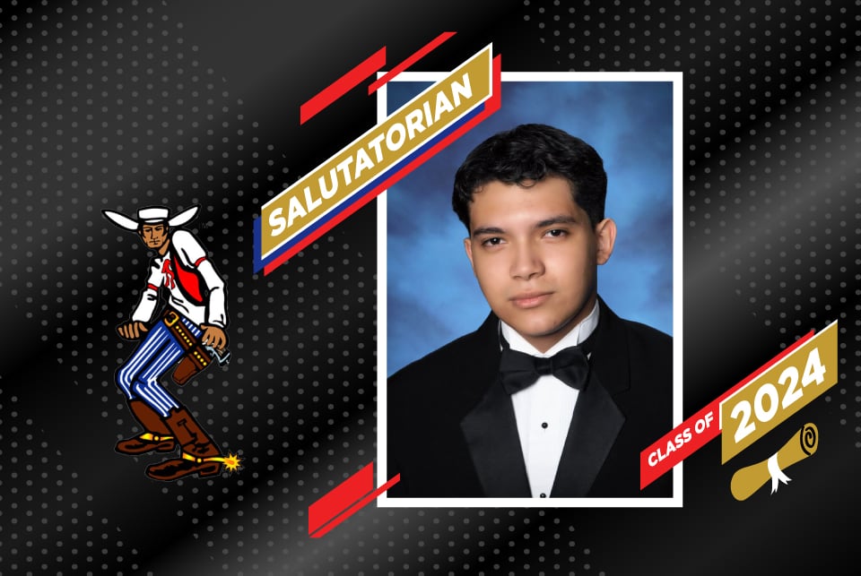 salutatorian 2024 from Sam Houston High School, Nestor Mejia Lopez