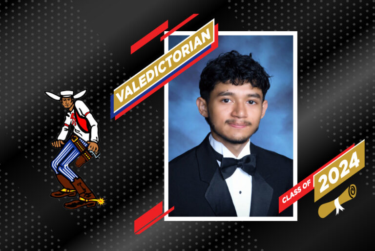 valedictorian 2024 from Sam Houston High School, Luis Andrade