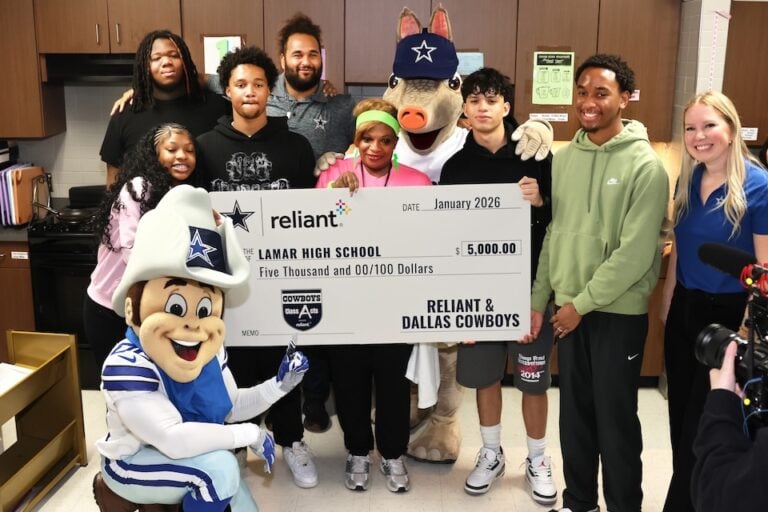 Lamar High School culinary teacher surprised with Cowboys Class Act grant