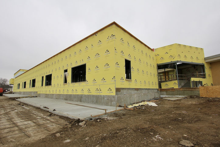 Crow Leadership Academy classroom wing addition construction
