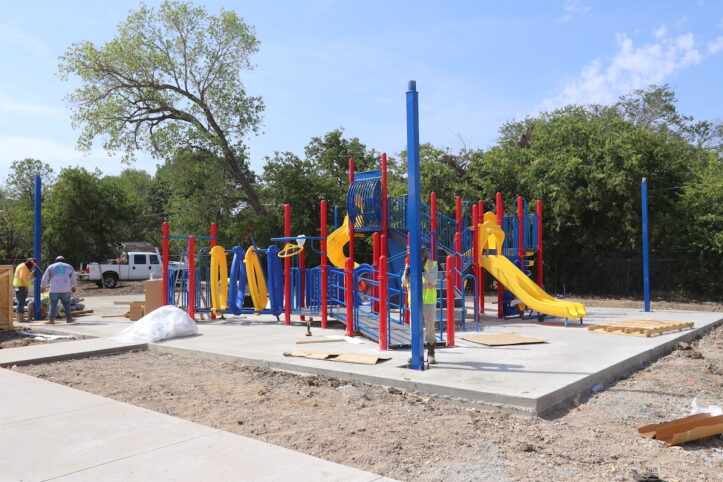 Crow playgrounds under construction