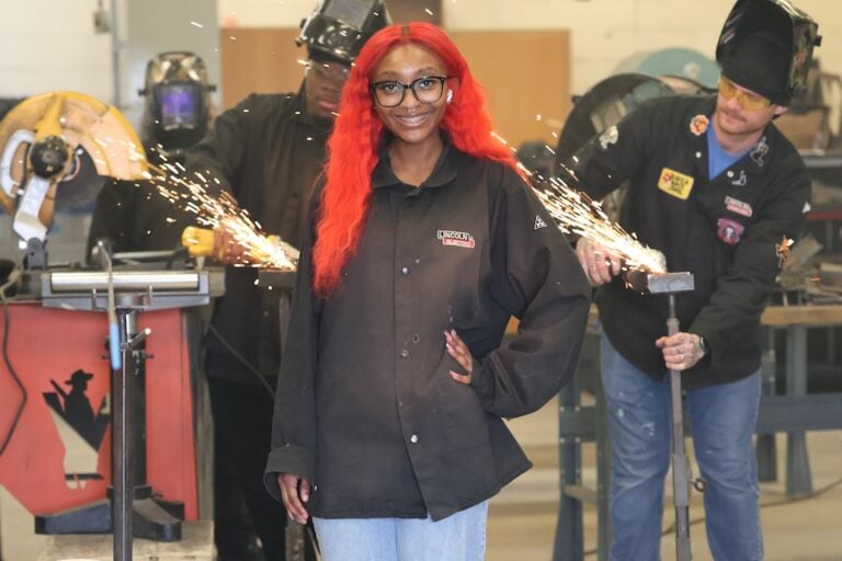 Finding Her Spark: A Bowie High School student’s welding journey