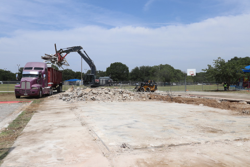 gym demo at Duff Elementary