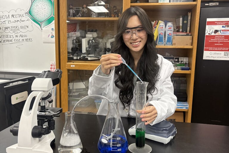 Explore blog image Why should you explore Arlington ISD? The students can tell you. Student at Martin HS STEM Academy