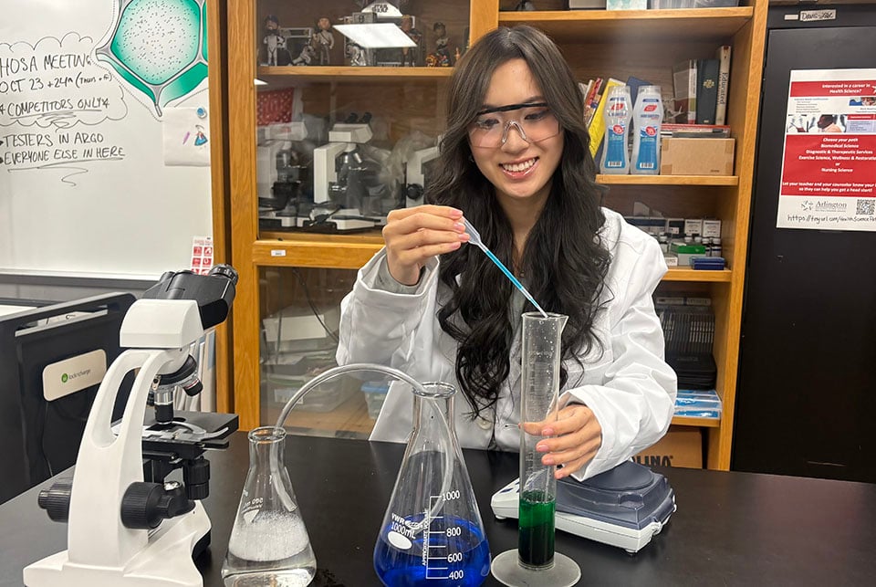 Why should you explore Arlington ISD? The students can tell you. Student at Martin HS STEM Academy