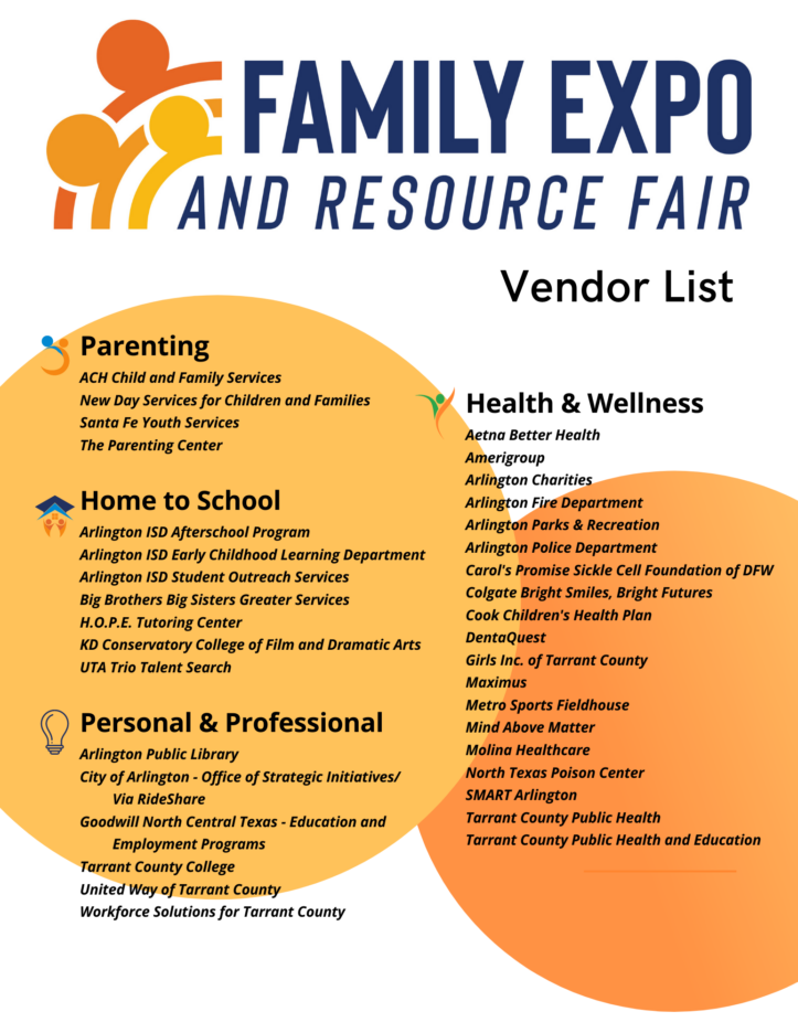 The Family Expo and Resource Fair is back and in person » Arlington ISD