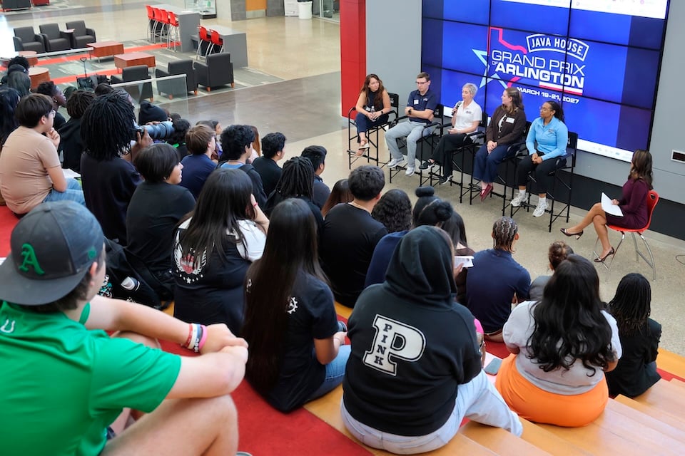 Grand Prix professionals share careers with Arlington ISD students