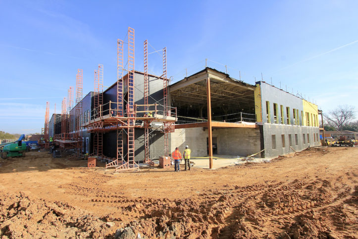 Gunn Junior High construction of classroom addition, a Bond 2019 project