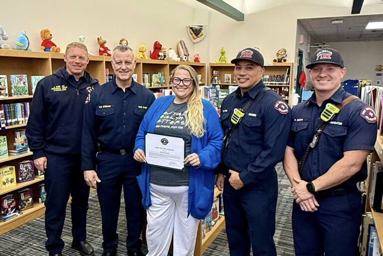 Hale Elementary teacher honored by Arlington Fire Department for saving child’s life 