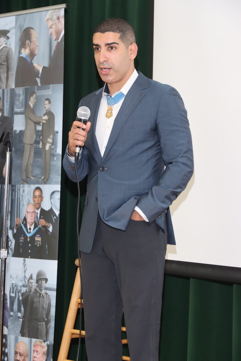 Medal of Honor winner visits Nichols Junior High