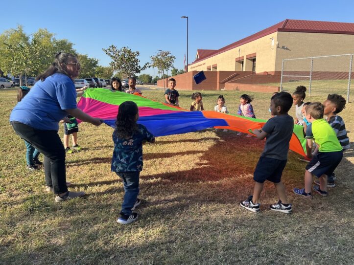 Pre-K outdoor learning at Bryant Elementary