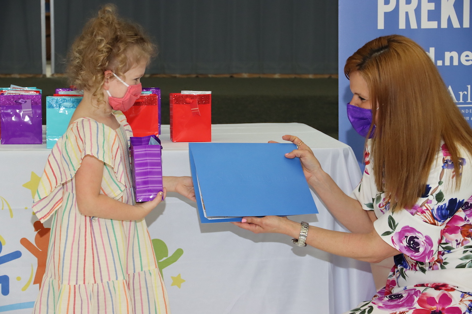 IMG_1413 copy Dr. Orsini presents pre-K scholarship