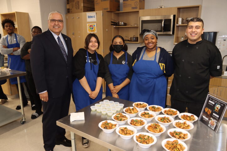 Bowie culinary students prep food for taste testing