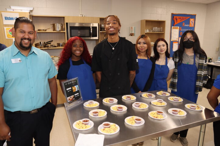 Bowie culinary students prep food for taste testing