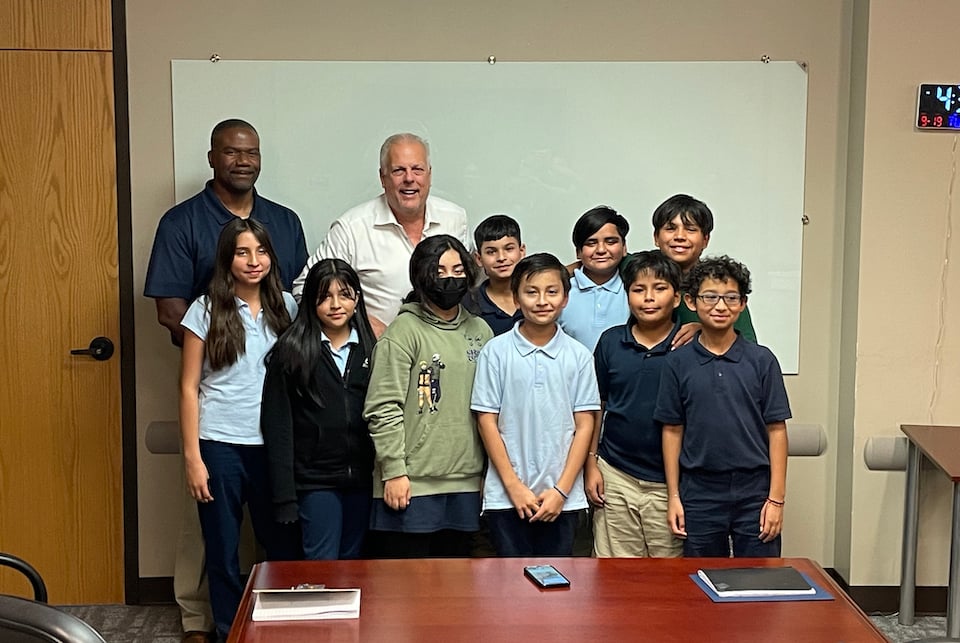 Webb students meet with Mayor Jim Ross