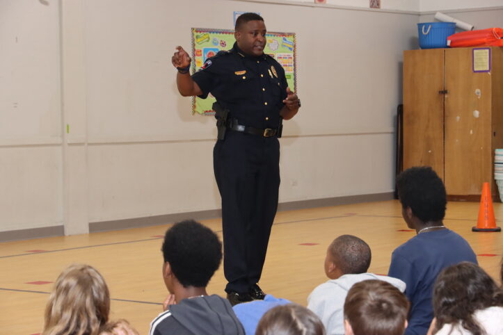 APD Chief Al Jones share summer safety tips at Dunn Elementary