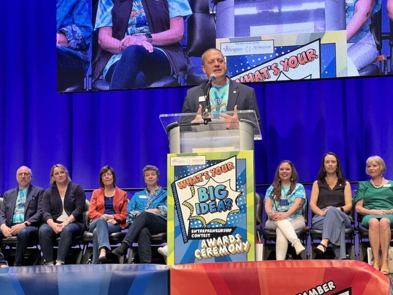 Dr. Smith speaks at the What's Your Big Idea? contest awards ceremony - 2024