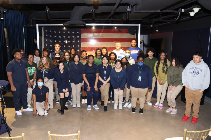 Dallas Cowboys players share the playbook for character and mental health with Nichols Junior High students