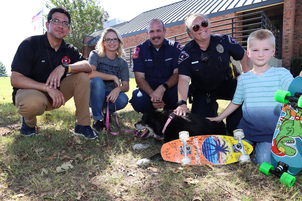 Deaf dog rescued by Arlington ISD student, APD and AFD