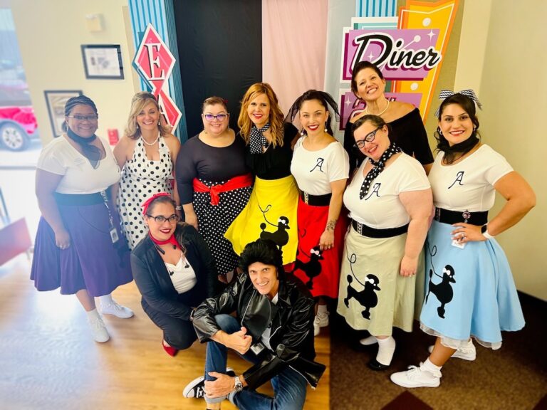 pre-k and kinder - early childhood development team ready to rock 'n' roll