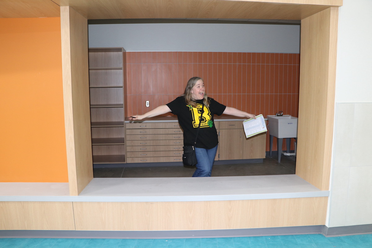 Berry Elementary teachers and staff visit their new school
